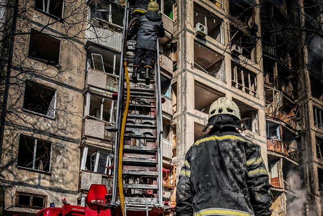 Incendio en edificios comunitarios